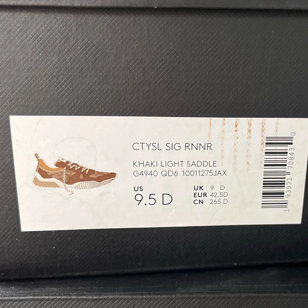 COACH Men’s Citysole Runner Khaki Light Saddle Sneaker New in Box NIB - Picture 4 of 12